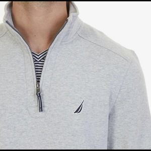 Nautica Mens 1/4 Zip Grey Sweatshit Men's 2X Big and Tall NWT*